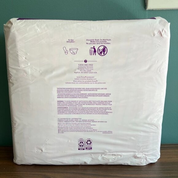 Poise Ultimate Long 6 Drop Incontinence Pads 45 Count - Picture 2 of 3